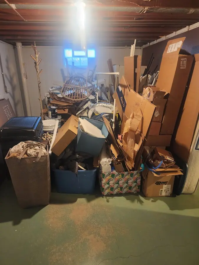 Roll-off dumpster container at job site for Concrete Dumpster Rental in Lincolnshire